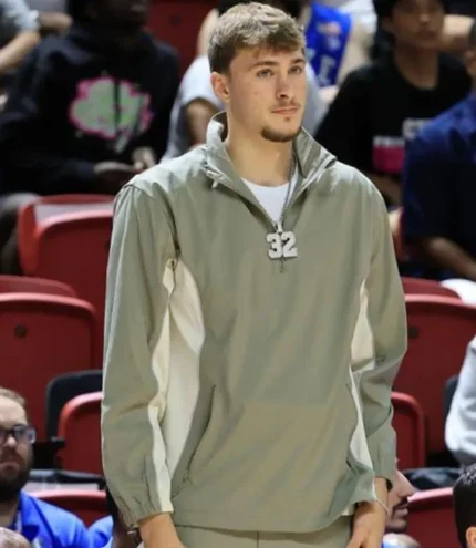 Unisex Cooper Flagg 2025 NBA Summer League Olive Green Jacket