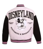 Disneyland Happiness and Imagination Light Pink and Black Varsity Jacket
