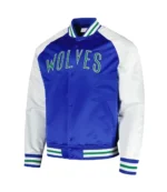 Double Clutch Minnesota Timberwolves Blue And White Jacket For unisex