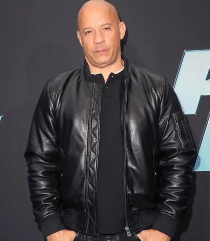 Fast & Furious 9 Dominic Toretto Vin Diesel Black Leather Jacket For Unisex