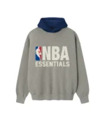 Fear of God x NBA Heather Gray Sport Hoodie For Unisex