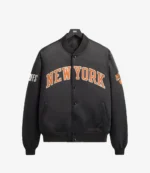 Unisex Giorgio Armani & Kith for the New York Knicks 2026 Playoffs Satin Bomber Jacket