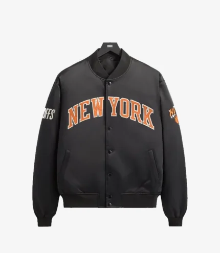 Unisex Giorgio Armani & Kith for the New York Knicks 2026 Playoffs Satin Bomber Jacket