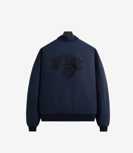 Giorgio Armani & Kith for the New York Knicks Navy Blue Bomber Jacket