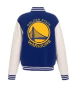 Golden State Warriors Royal and White Varsity Jacket