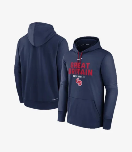 Unisex Great Britain Baseball Nike 2026 World Baseball Classic Authentic Collection Therma Hoodie