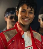 Jaafar Jackson Michael Beat It Red Leather Jacket