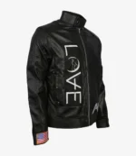 Love Black Cafe Racer Leather Jacket