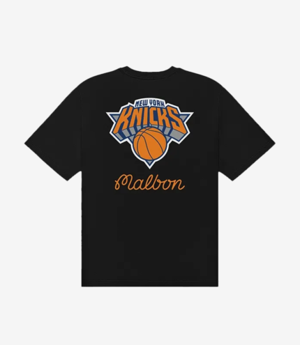 Malbon x New York Knicks 2026 Black Bermuda Courtside T-Shirt For Unisex