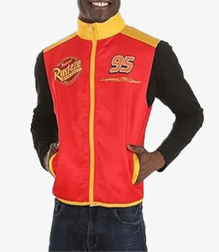 Marvelous Lightning Mcqueen Adults Racing Red Vest Jacket For Unisex