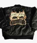 Michael Jackson’s Dangerous Tour Black Satin Bomber Jacket For Unisex