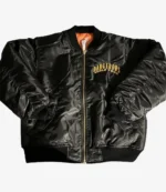 Michael Jackson’s Dangerous Tour Black Satin Bomber Jacket