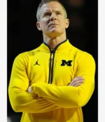 Unisex Michigan Wolverines Coach Dusty May Victory Quarter-Zip Pullover Jacket