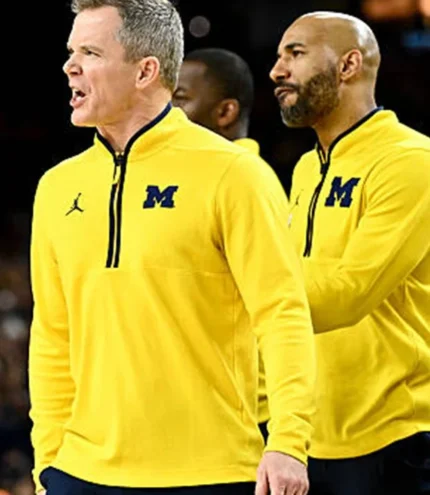 Michigan Wolverines Coach Dusty May Victory Quarter-Zip Pullover Jacket