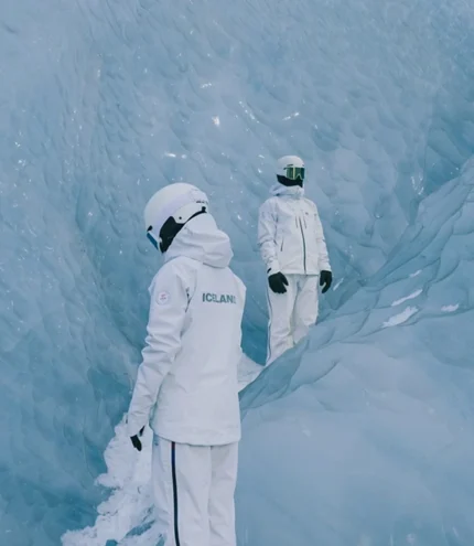 Unisex Milano Cortina 2026 Winter Olympics Opening Ceremony Team Iceland White Hooded Jacket