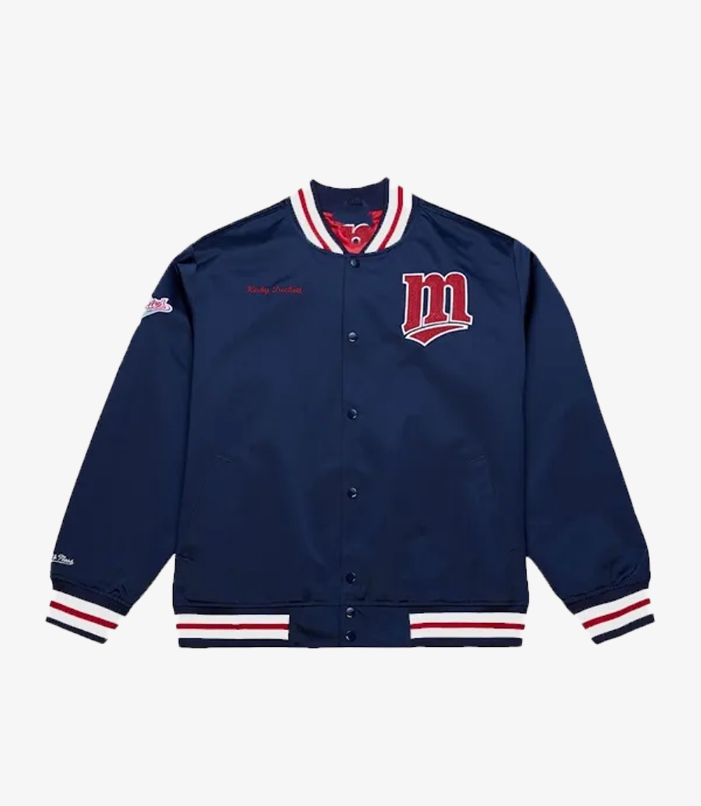Minnesota Twins Kirby Puckett Player Satin Full-Snap Jacket Unisex Minnesota Twins Kirby Puckett Player Satin Full-Snap Jacket