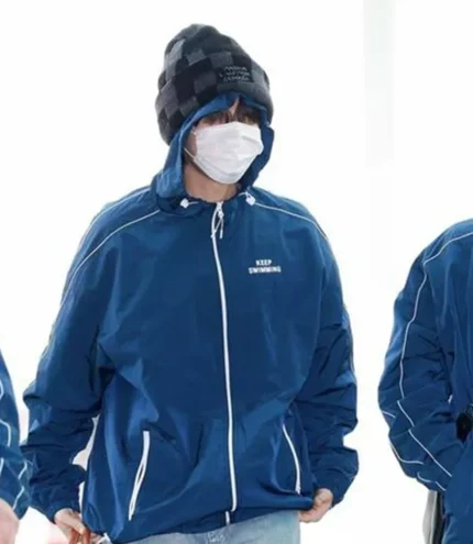 Musinsa Keep Swimming BTS Jacket Merch In Blue