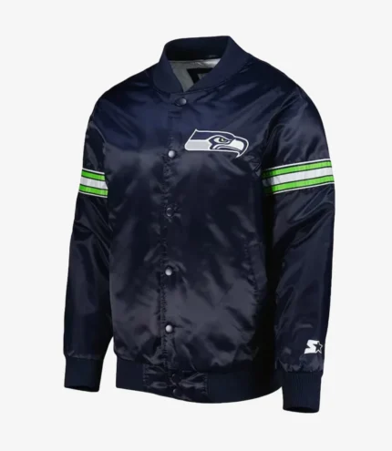 Navy Seattle Seahawks The Pick and Roll Jacket For Unisex