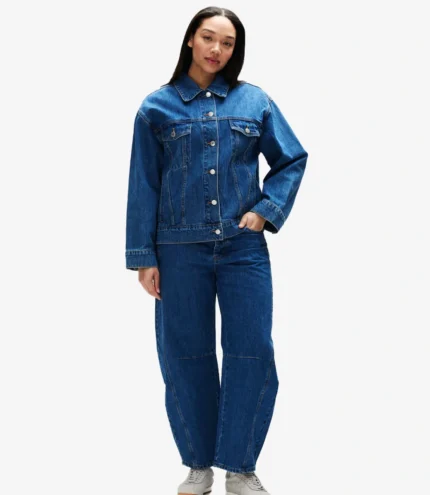 Parke Oversized Blue Denim Jacket For unisex