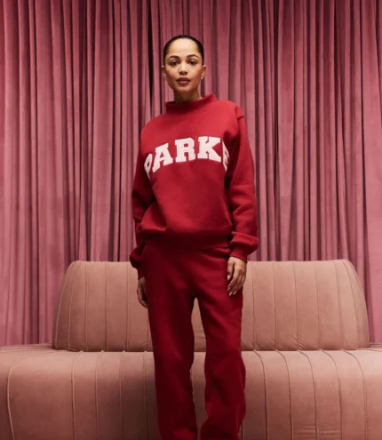 Parke Preorder Valentine's Varsity Mockneck Sweatshirt For Unisex