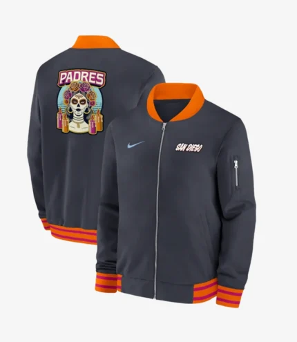 Unisex San Diego Padres Nike 2026 City Connect Bomber Jacket Obsidian