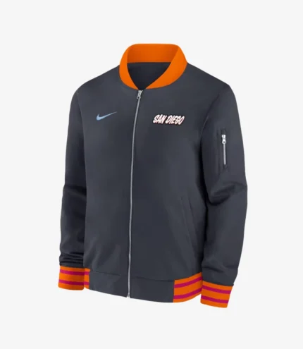 San Diego Padres Nike 2026 City Connect Bomber Jacket Obsidian