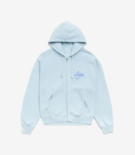 Unisex Stussy Surf Size Zip-Up Hoodie