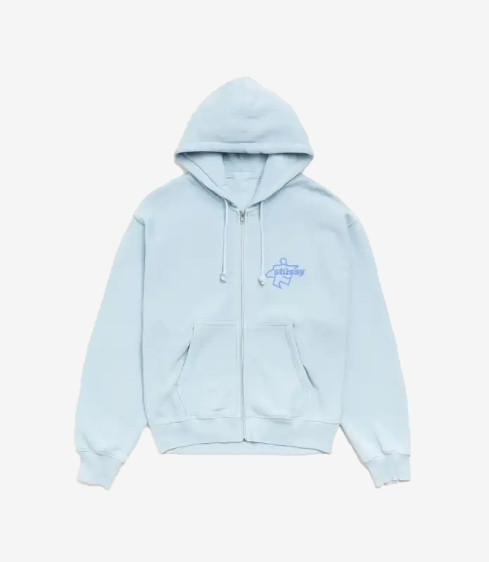 Stussy Surf Size Zip-Up Hoodie Unisex Stussy Surf Size Zip-Up Hoodie