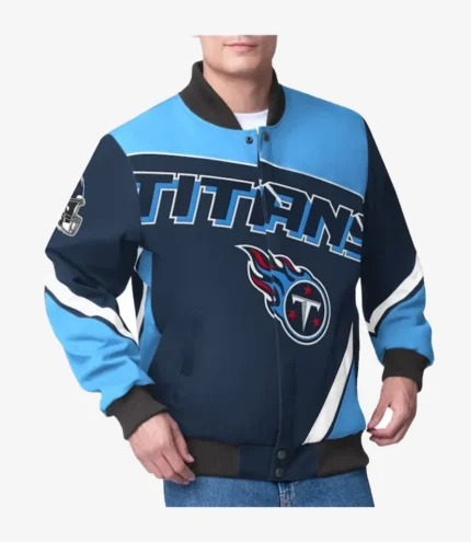 Tennessee Titans Maximum Racing Navy Jacket For Unisex