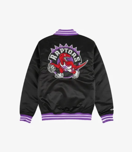 Toronto Raptors Heavyweight Black Satin Jacket