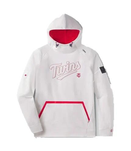 Unisex UNRL x Minnesota Twins Crossover Fleece Pullover Hoodie II in White