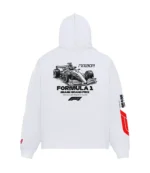 2026 Miami Grand Prix Malbon x Formula 1 Black & White Fesque Pit Sketch Hoodie For Men & Women