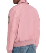 Avirex Leather Flight Aviator Aura Pink Bomber Jacket