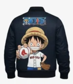 Boston Red Sox x One Piece Black Bomber Jacket For Unisex