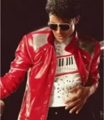 Jaafar Jackson Michael Beat It Red Leather Jacket For Unisex