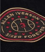 Philadelphia 76ers x Mitchell & Ness Allen Iverson Black Walk The Tunnel Varsity Jacket For Unisex