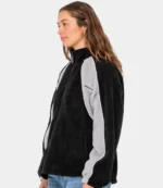 Rusty Two Tides Zip Through Sherpa Fleece Jacket For Unisex