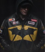 Supreme x The Batman Gotham City Black Leather Jacket For Unisex