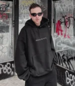 Tell Her You Love Her Black Oversized Hoodie For Unisex