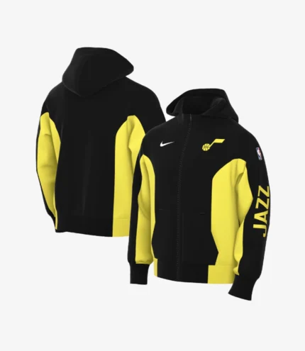 Unisex Utah Jazz Nike Black Authentic Showtime Full-Zip Hoodie