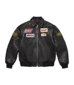 Vanson Leather x Supreme Spider-Man Bomber Leather Jacket For Unisex