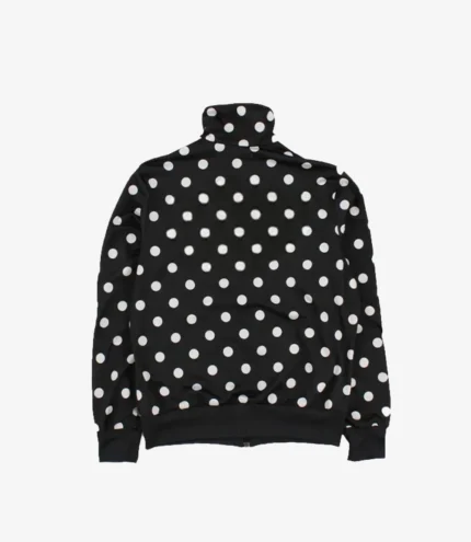 Vintage Polka Dot Satin Black And White Track Jacket