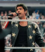 WWE 2026 WrestleMania 42 Joe Jonas USA Black Leather Jacket For Unisex