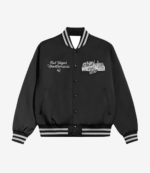 WWE WrestleMania 42 Las Vegas Black Satin Bomber Jacket