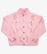 Yellowstone Beth Dutton State of Mind Pink Denim Jacket For unisex