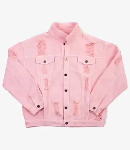 Yellowstone Beth Dutton State of Mind Pink Denim Jacket For unisex