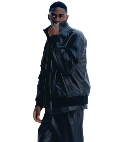 Adidas A-Type 2026 Black Leather Track Jacket
