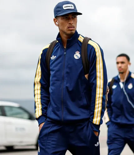 Unisex Adidas Real Madrid 20250-26 Navy Blue Track Jacket
