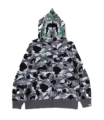 Unisex BAPE x Hidden 2026 STA Camo Tiger Full Zip Fleece Hoodie