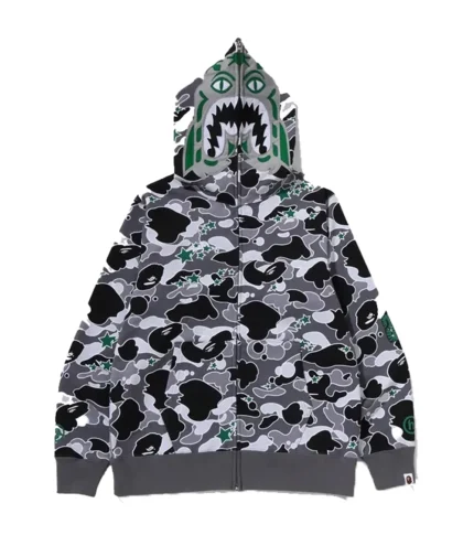 Unisex BAPE x Hidden 2026 STA Camo Tiger Full Zip Fleece Hoodie